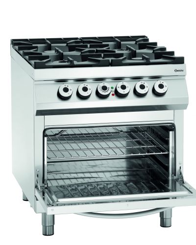 4 Flammen Gasherd, EBO 2/1GN